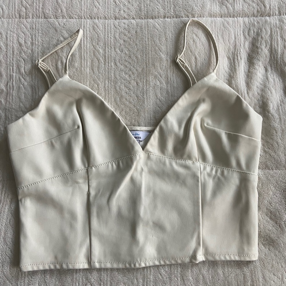 Faux Leather crop top